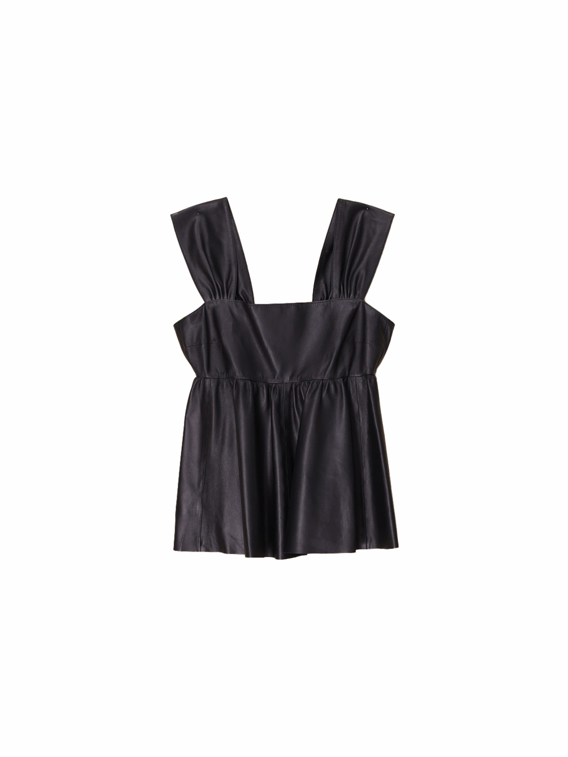By Malene Birger Marcie - Lambskin top  black 38
