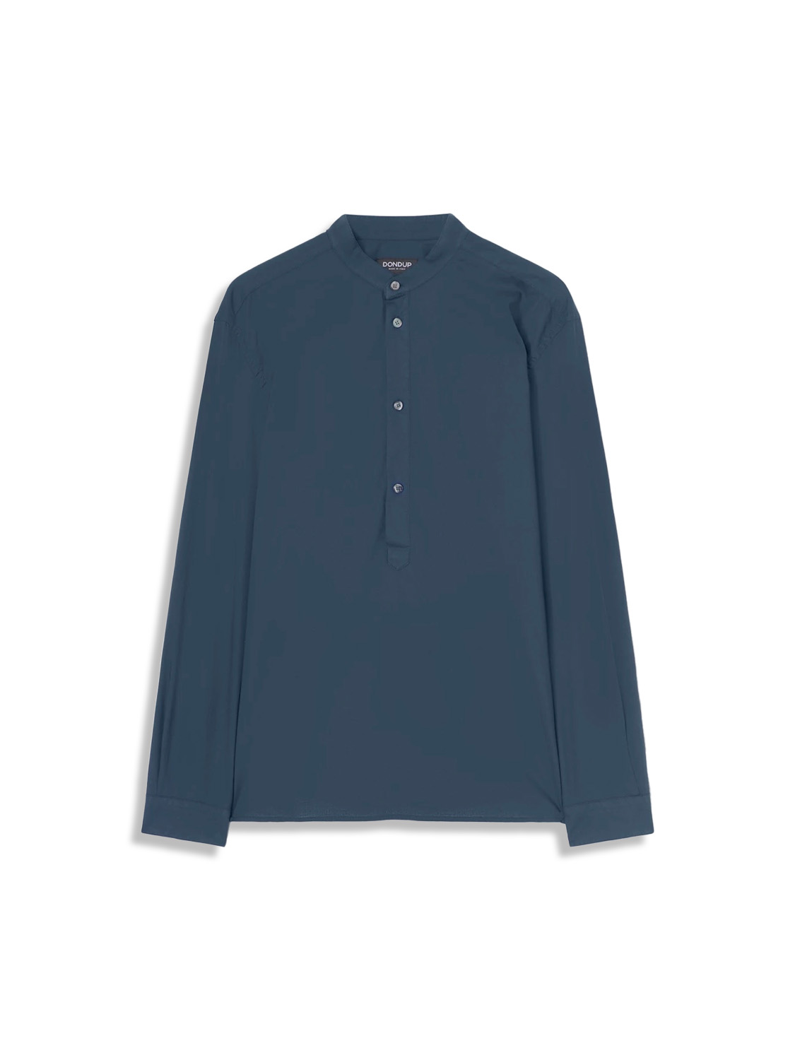 Dondup Chemise à manches longues en coton avec patte de boutonnage bleu XL