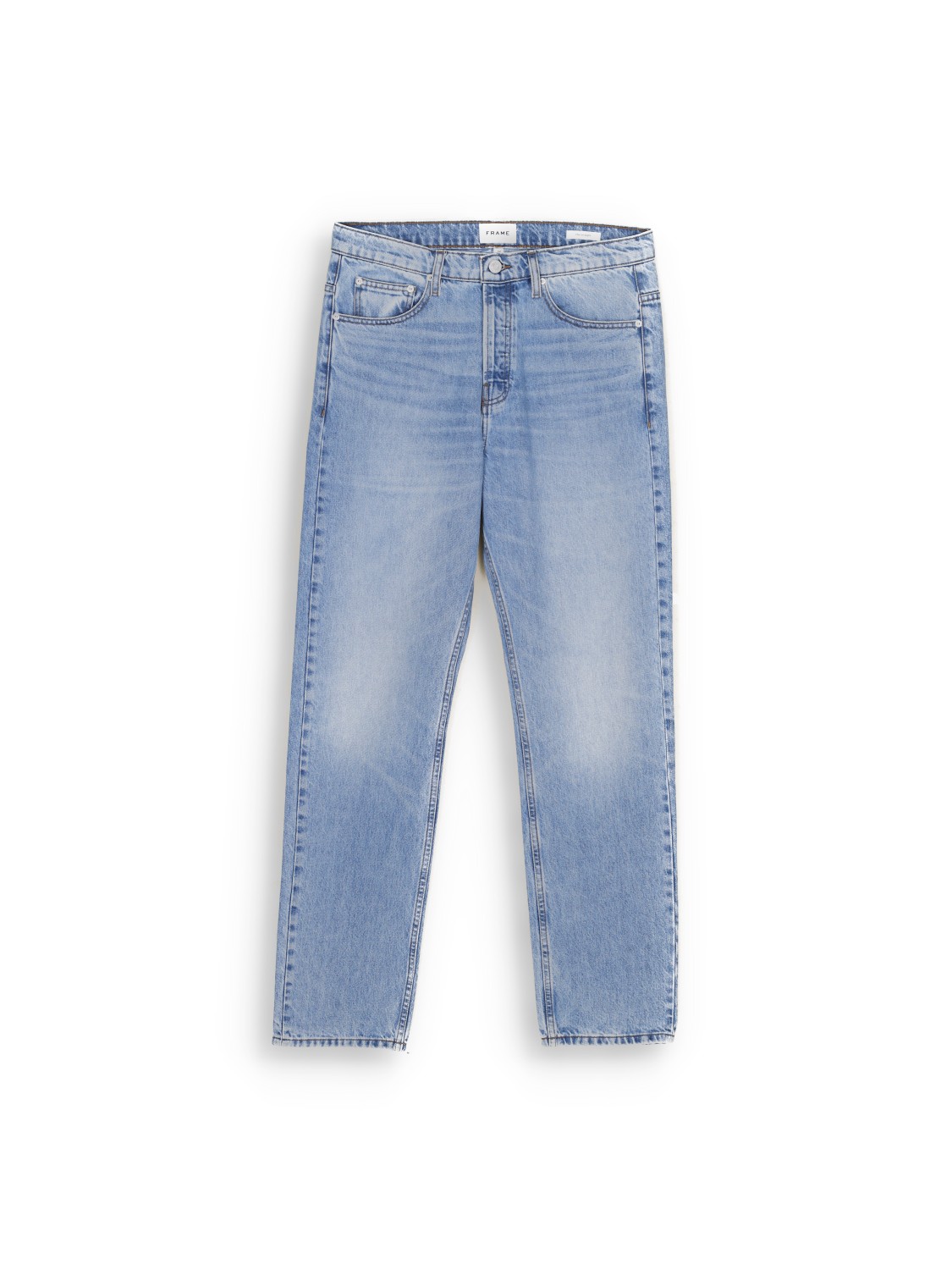The Straight Jean - cotton jeans with button placket 