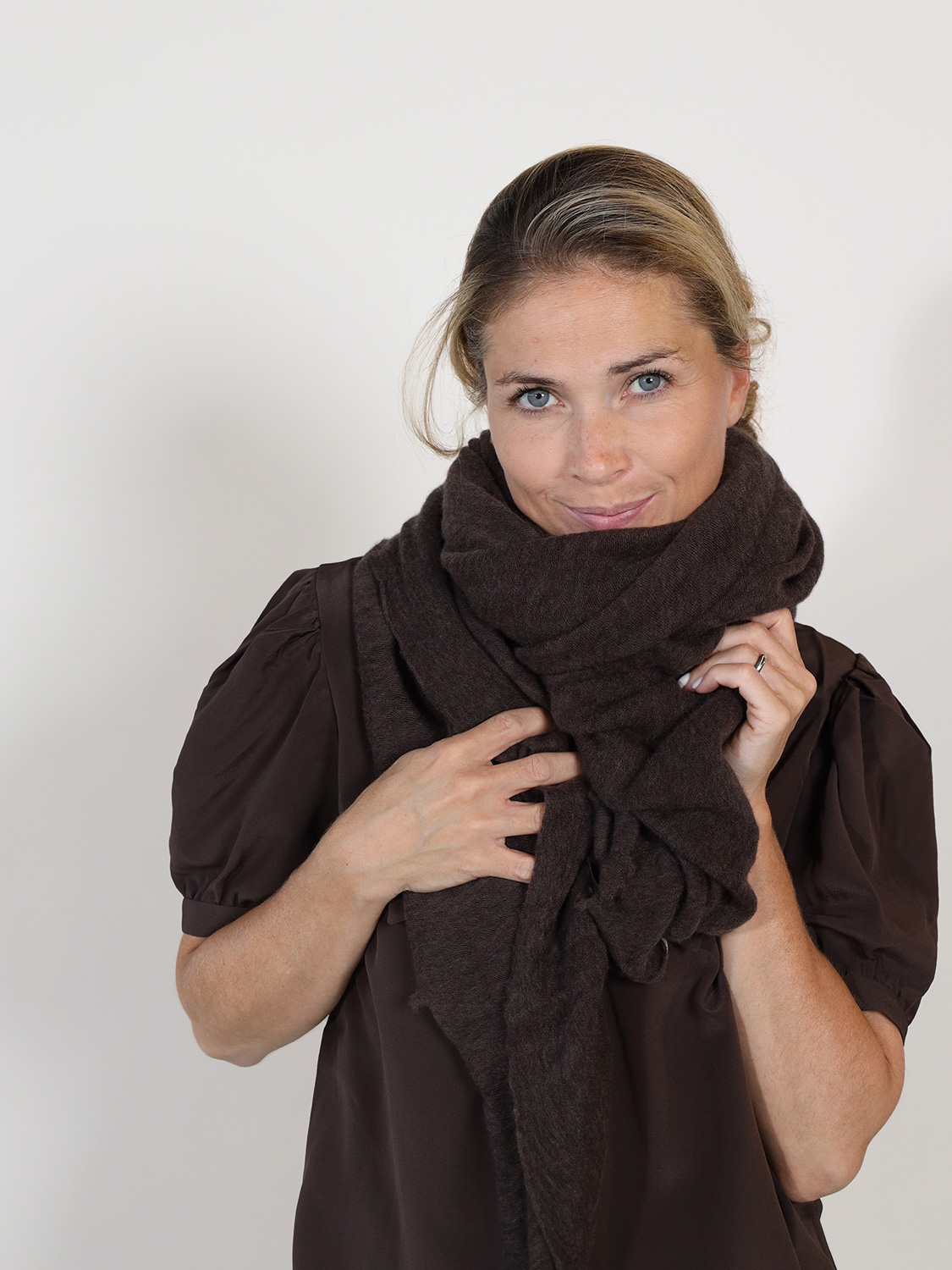 Antonia Zander Elda – Kaschmirschal  braun One Size