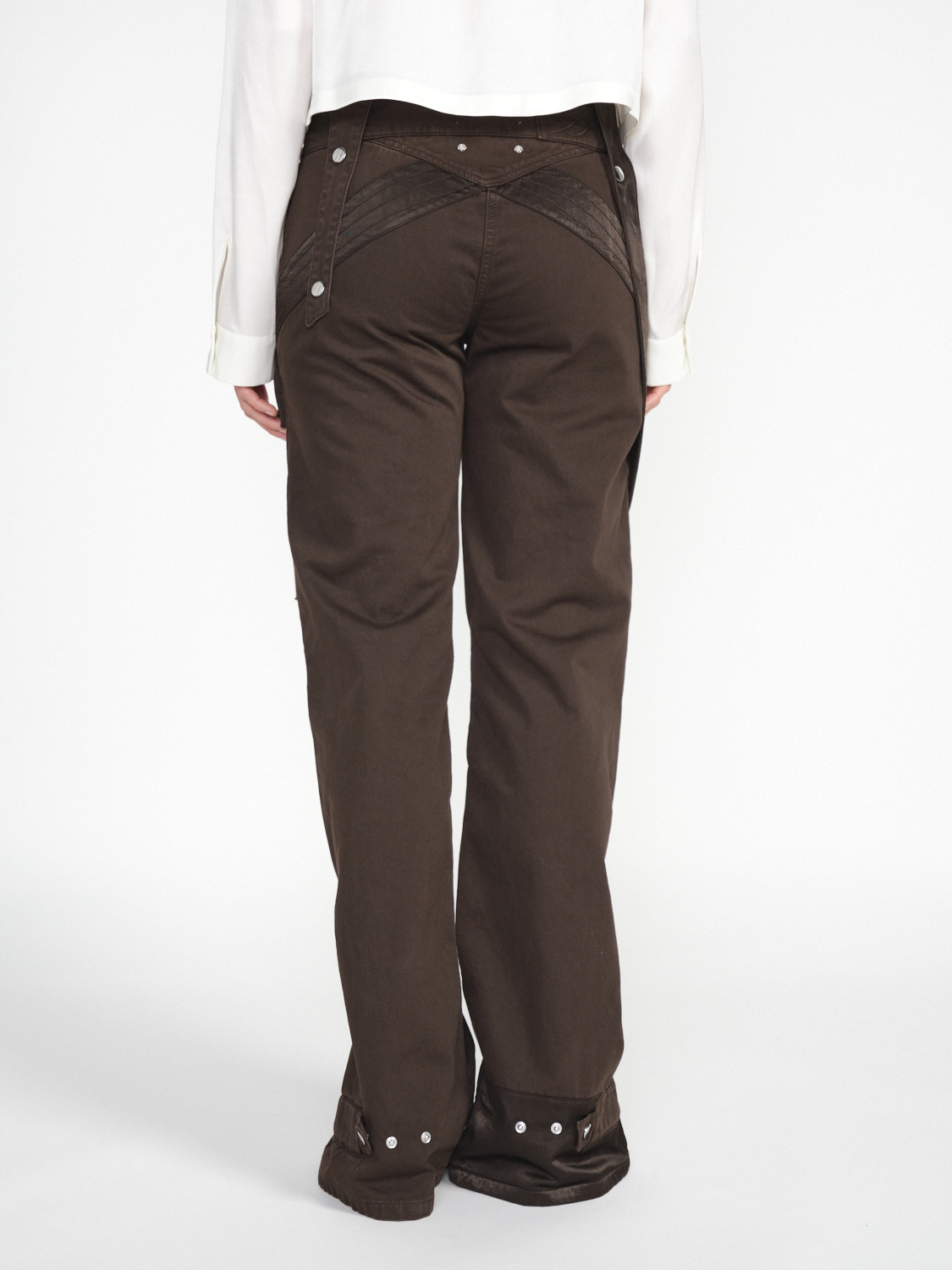 Blumarine Cotton cargo pants  brown 32