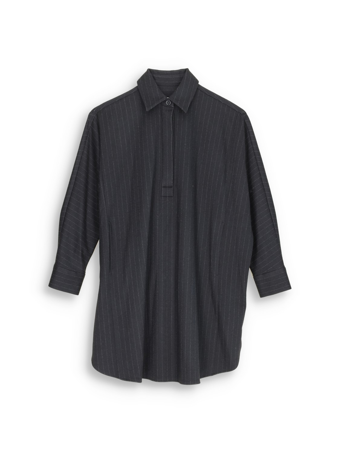 Dress - shirt dress with pinstripe design