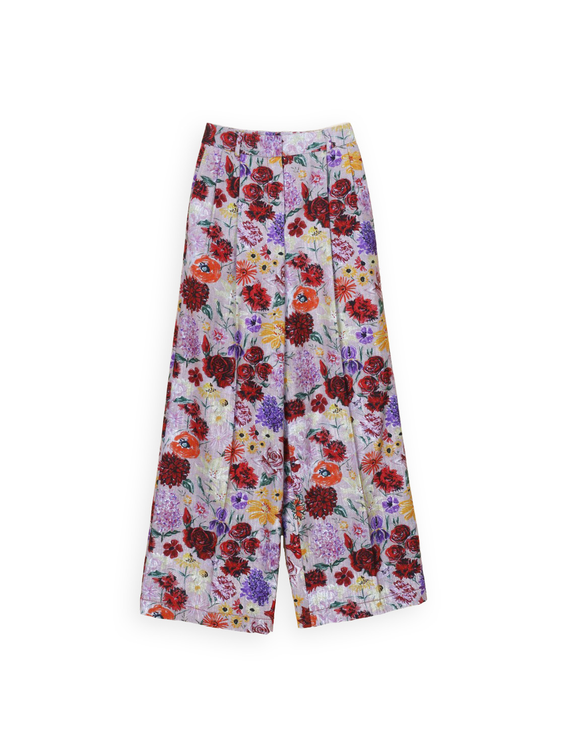 Odeeh Pantaloni ampi in cotone con stampa floreale  36 mehrfarbig