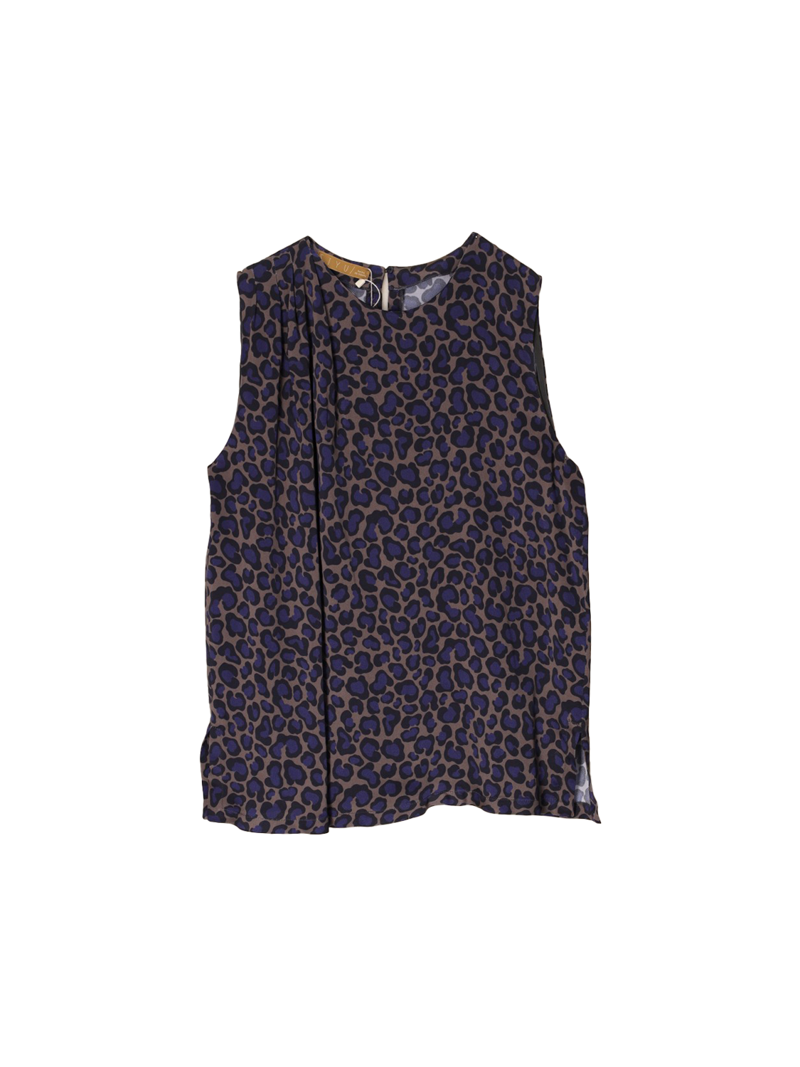 Top made of viscose with animal print 