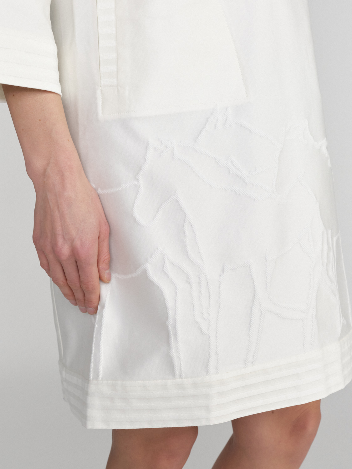 Antonia Zander Joseline - Mini abito in cotone con dettagli ricamati   bianco M