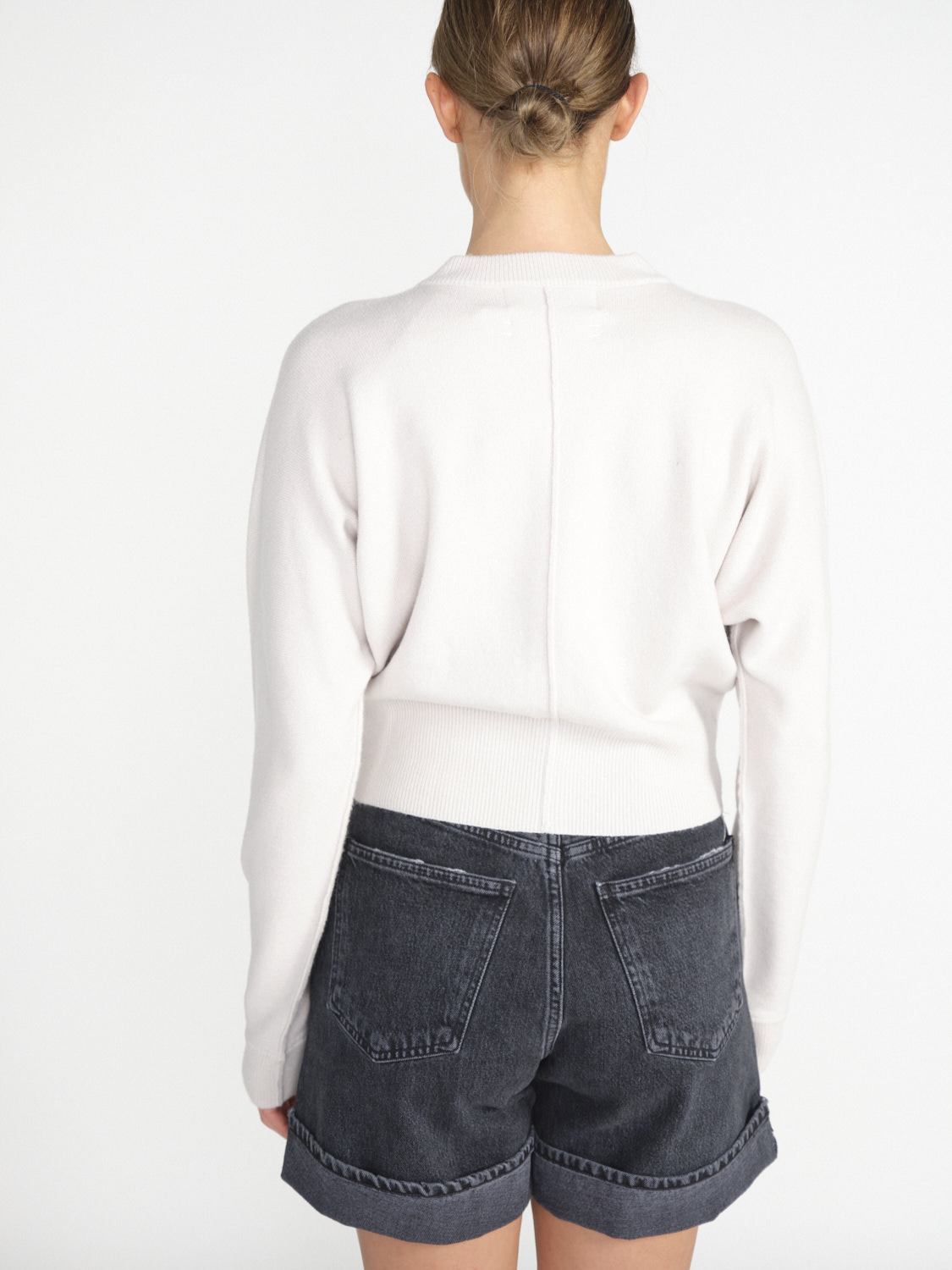 Extreme Cashmere Blouson – cropped cashmere cardigan  creme One Size