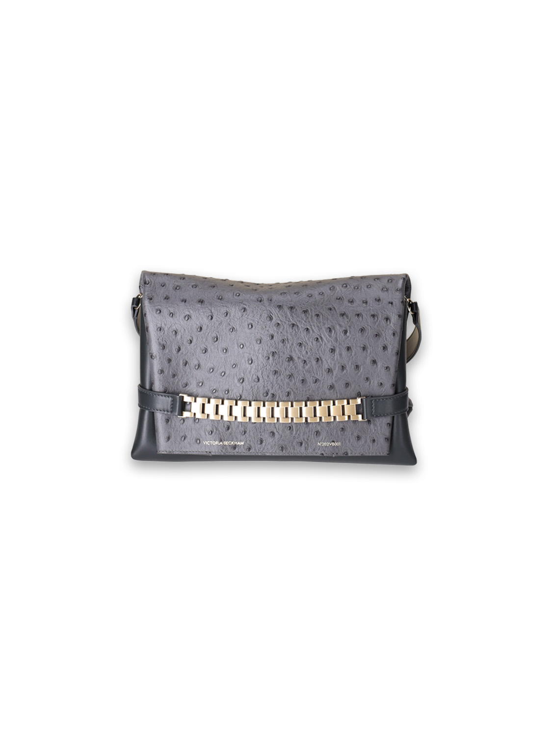 Chain Pouch - Leather shoulder bag with dot design 