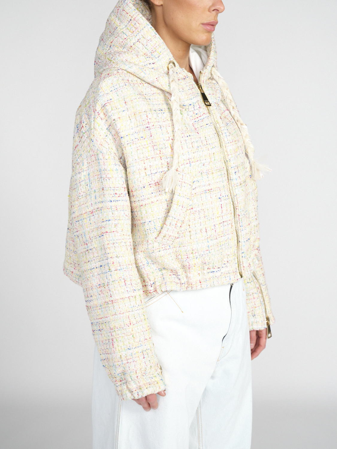 Khrisjoy Khris Crop - Giacca puffer cropped in look tweed   multicolore XS/S