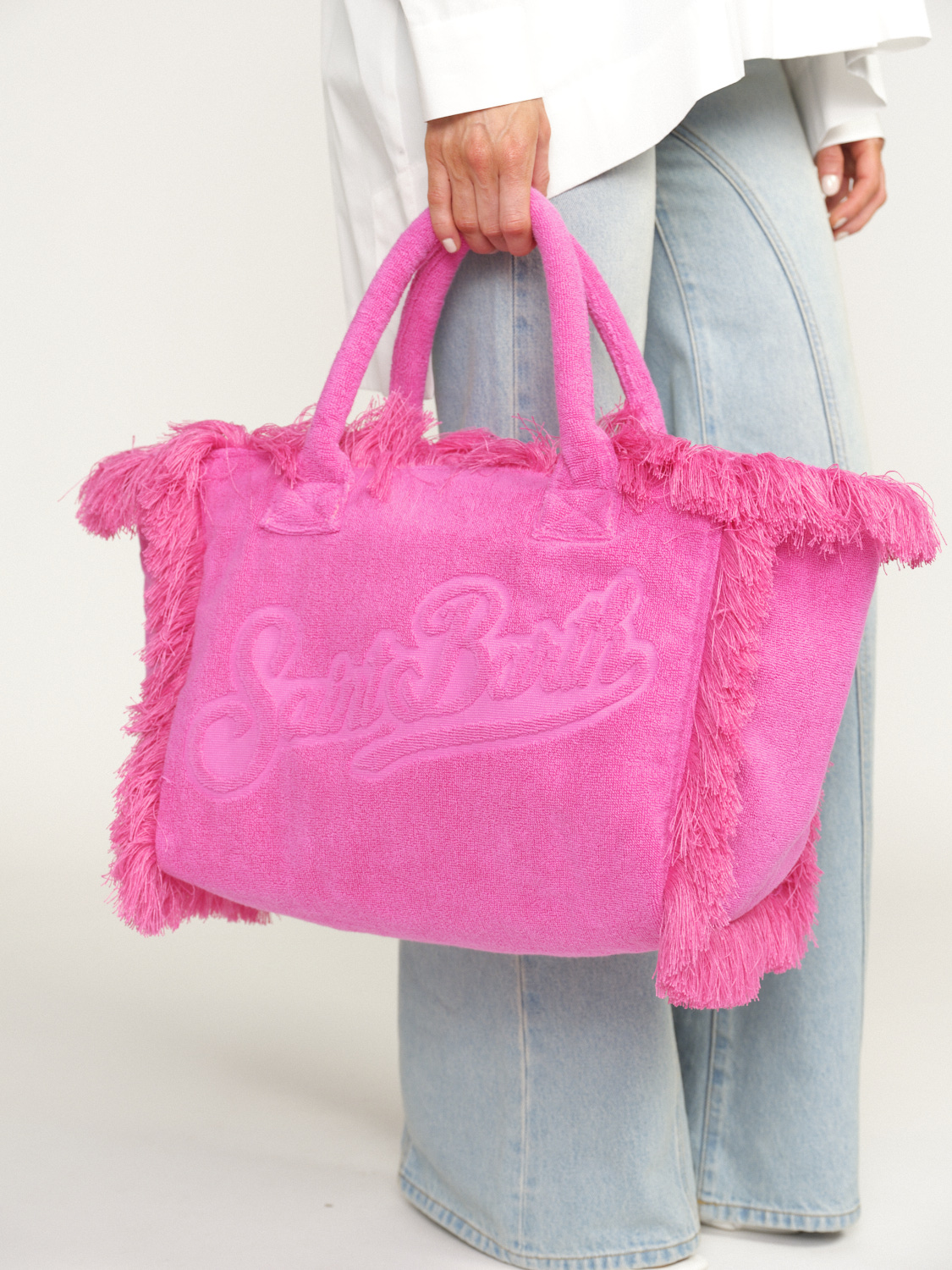 Saint Barth Vanity Terry Shoulder Bag - Bag with Fringe Details | loui ...