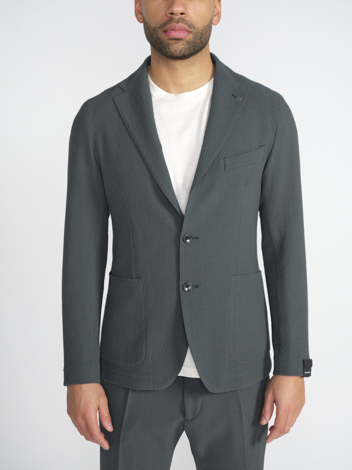 Tagliatore Textured Anzug aus Schurwoll-Mix   grün 48