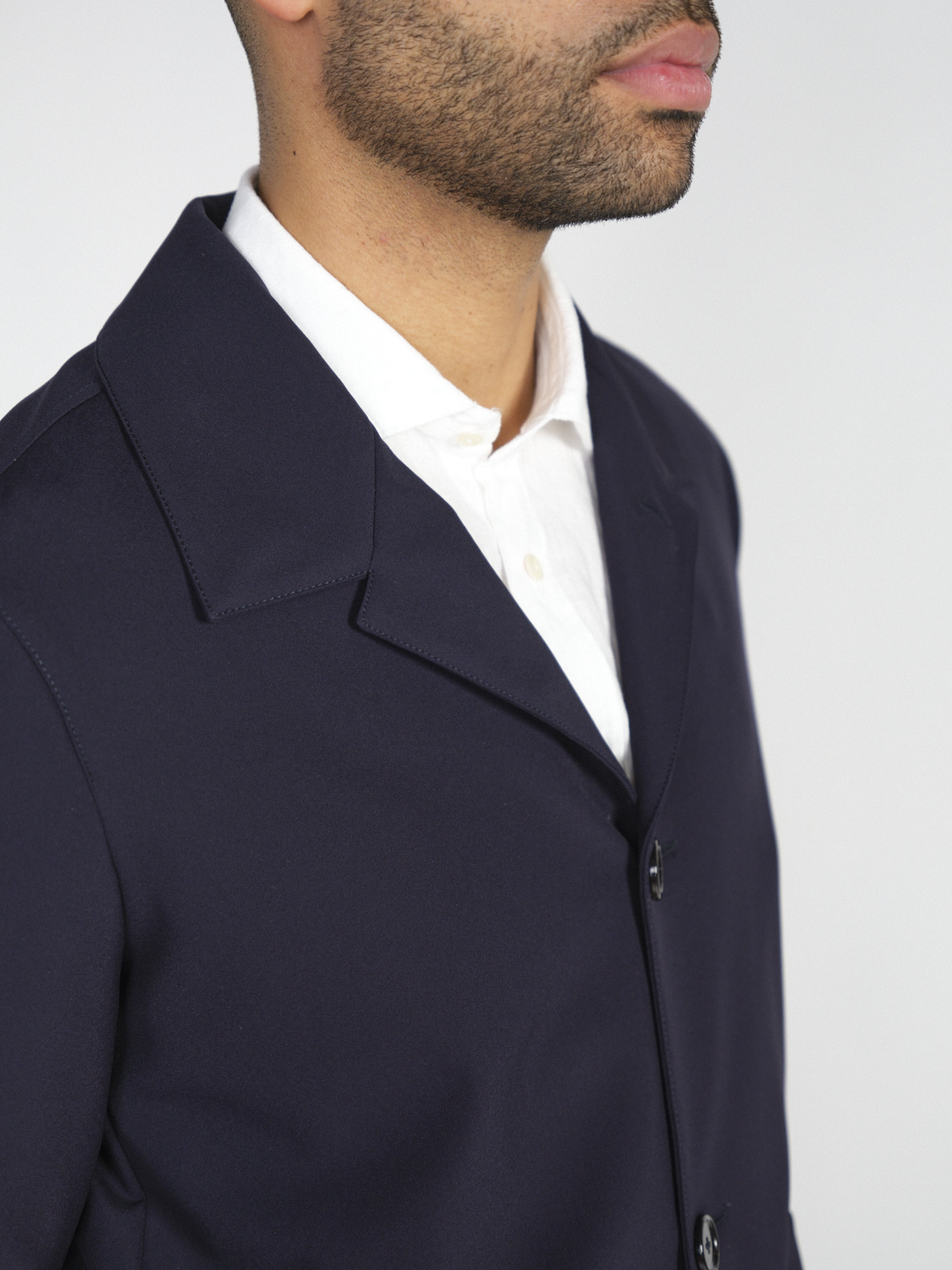 Dondup Single-breasted jacket with stretch  marine 50