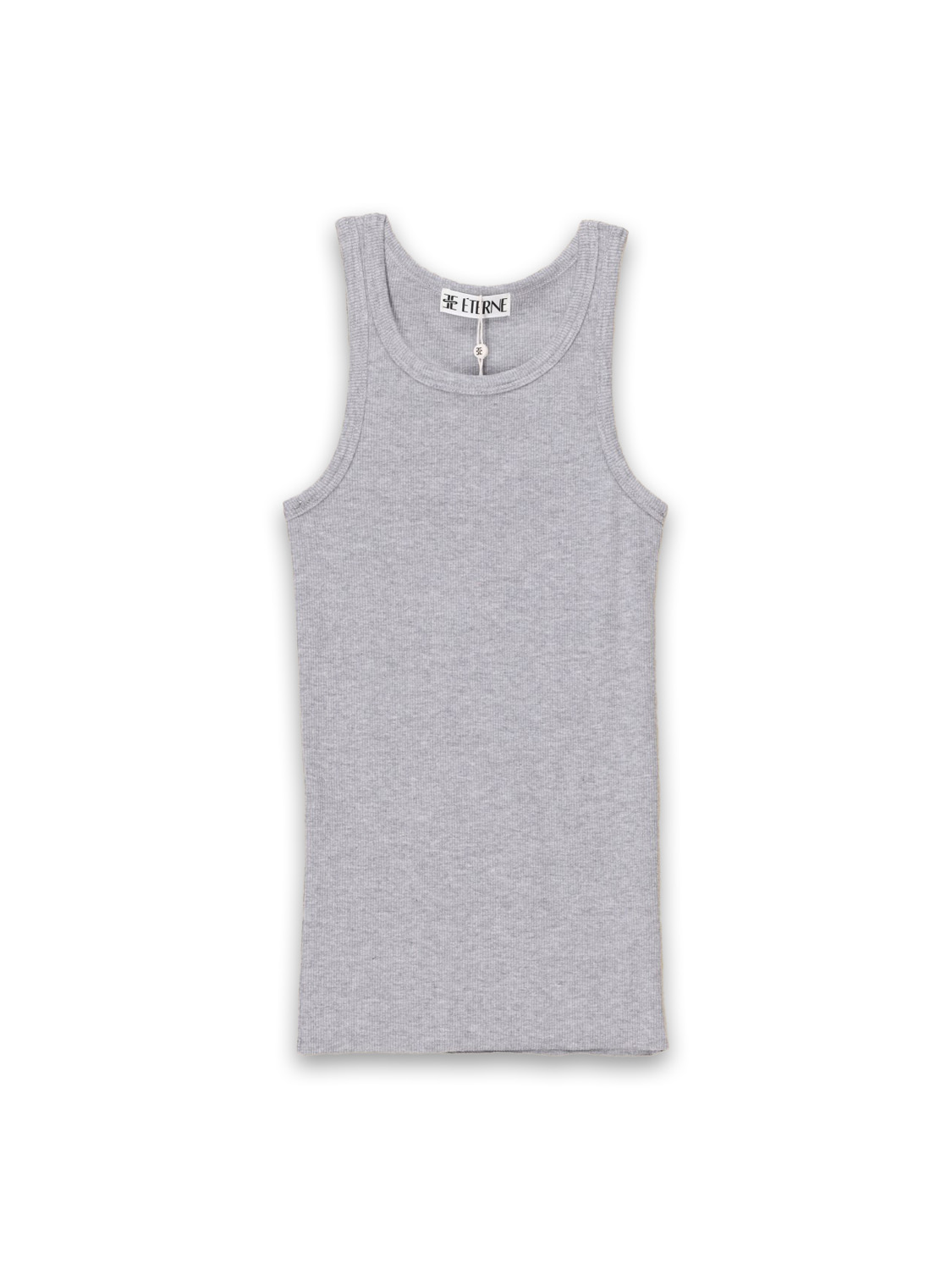 Eterne Rib-knit tank top made from a cotton blend  hellgrau XS