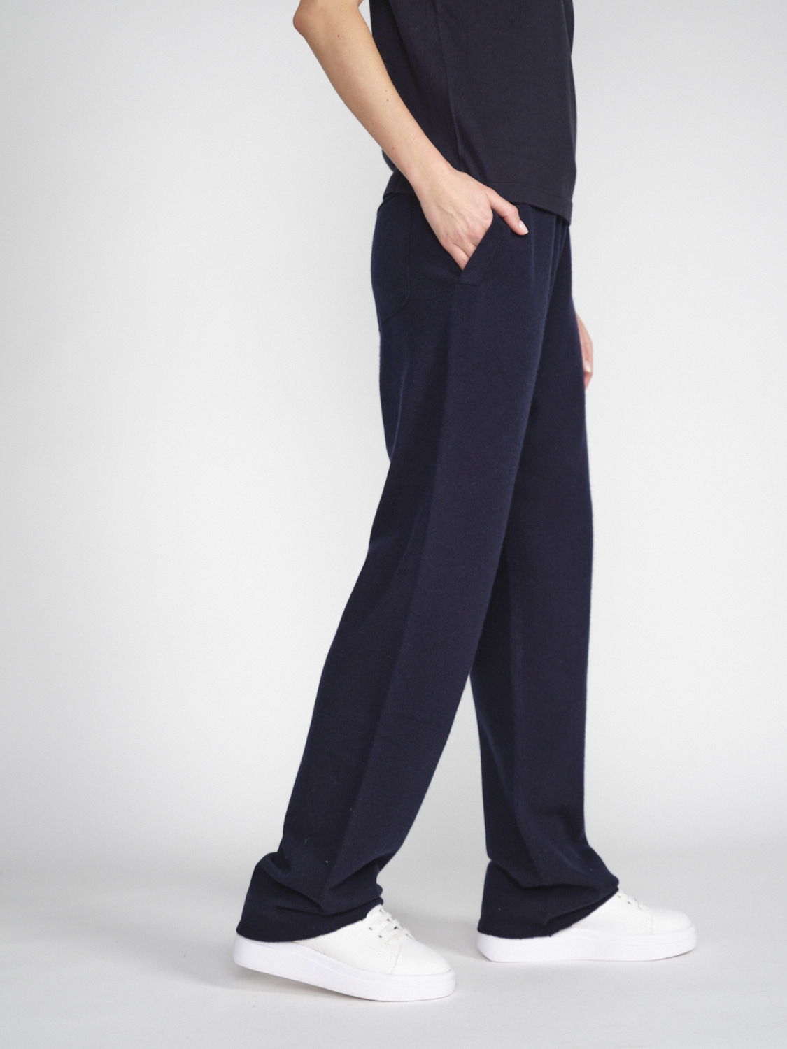 Extreme Cashmere N° 320 Rush - Pantaloni in cashmere   marino Taglia unica