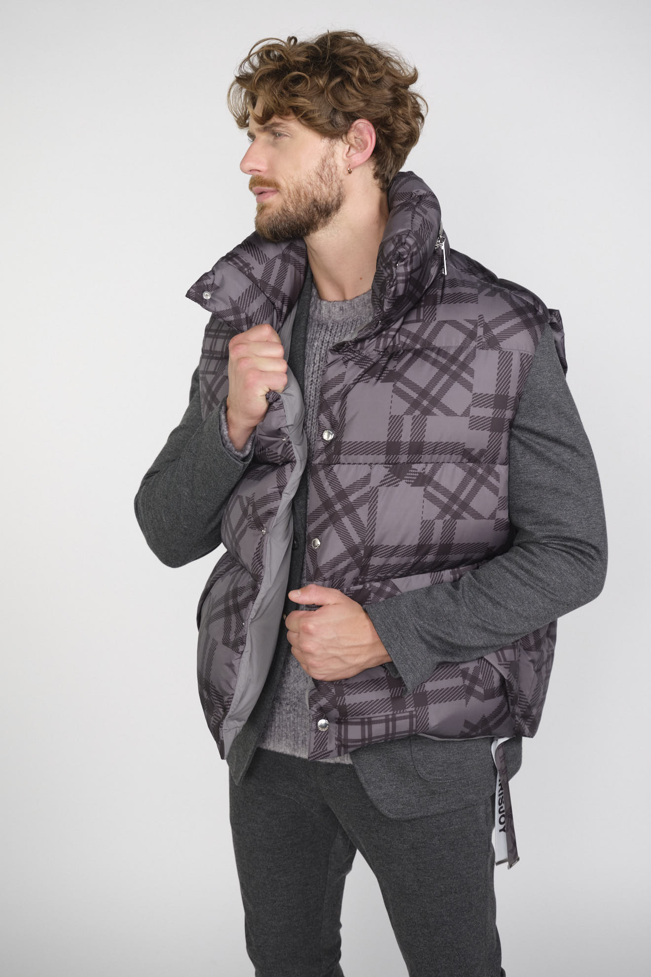 Khrisjoy Chaleco de cuadros oversize
