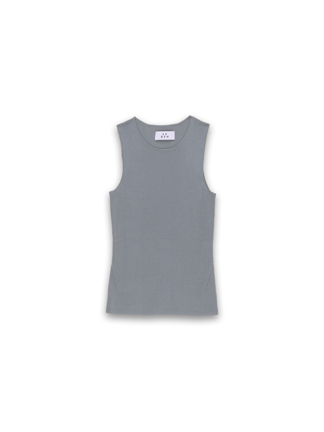 LU Ren Bianca - rib knit top made of Merino wool  khaki L