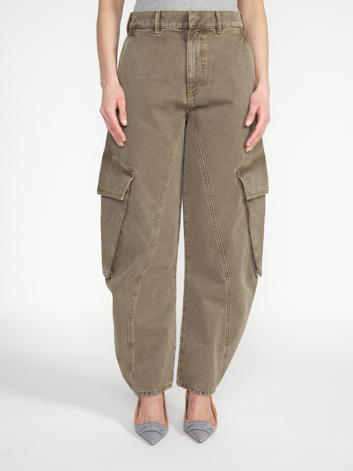 JW Anderson Twisted Cargo - Cotton cargo pants khaki 26