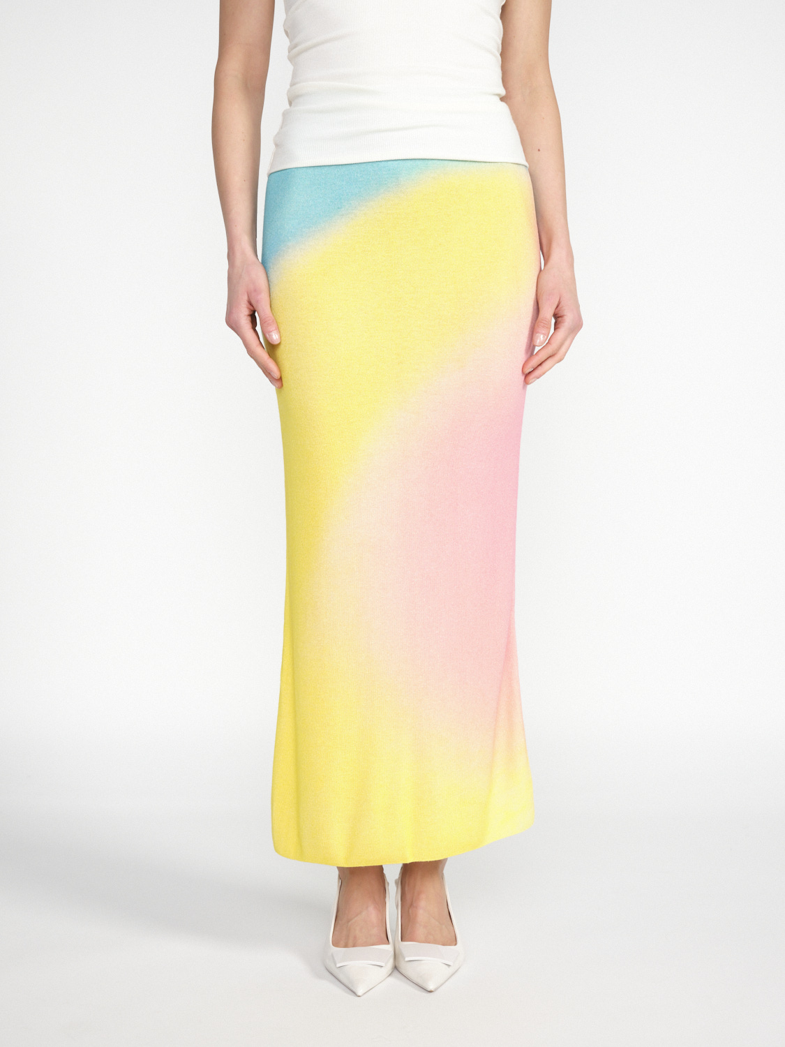 Kujten Kisar – pencil skirt made from a silk-cashmere mix  multi S/M
