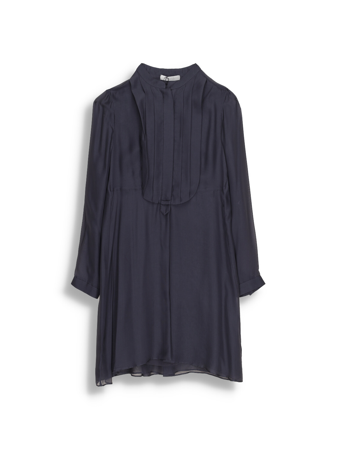 Playful - Midi dress with buttons at neckline in silk