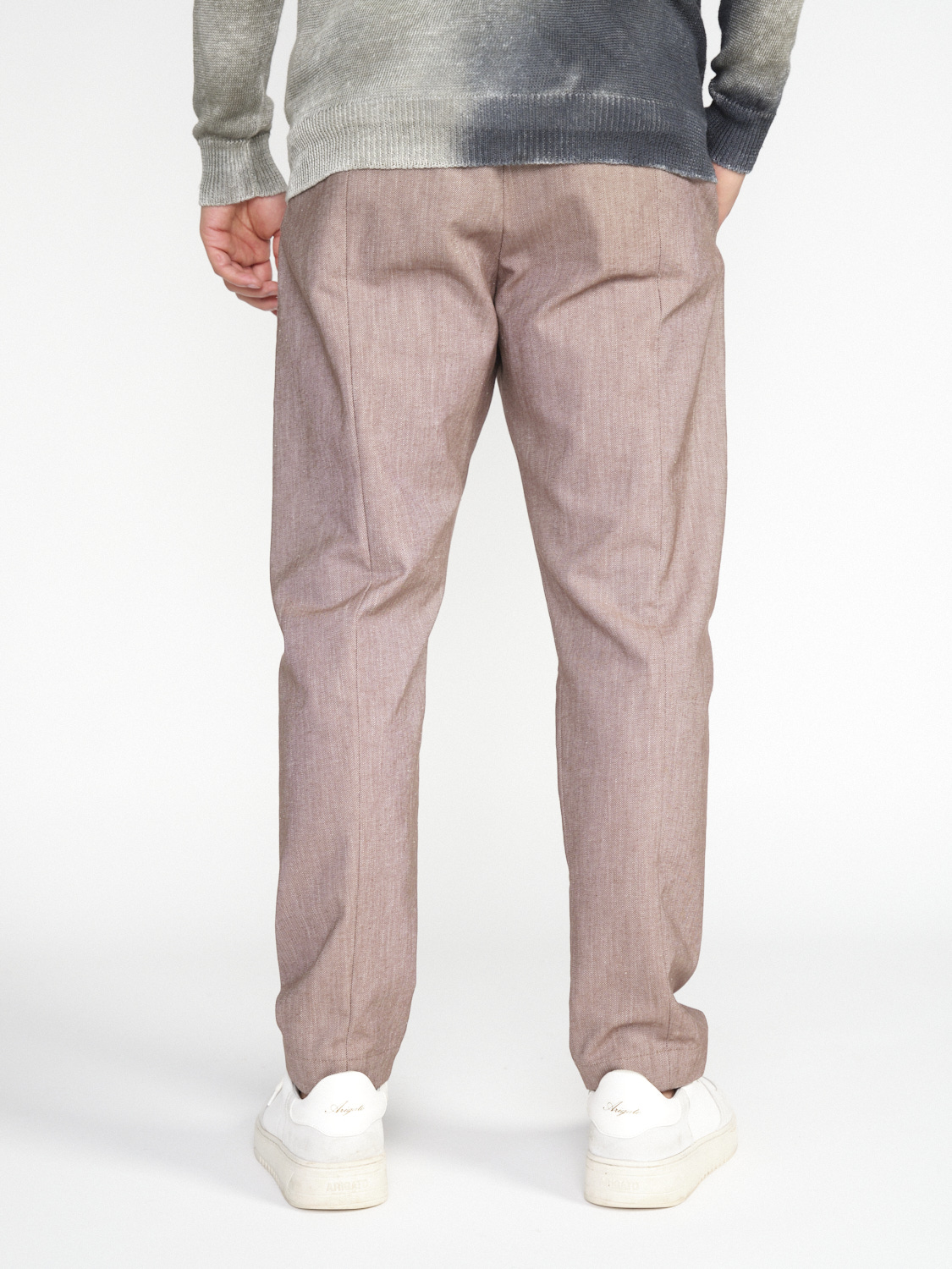 nine in the morning Mirko – relaxed linen trousers  brown 48