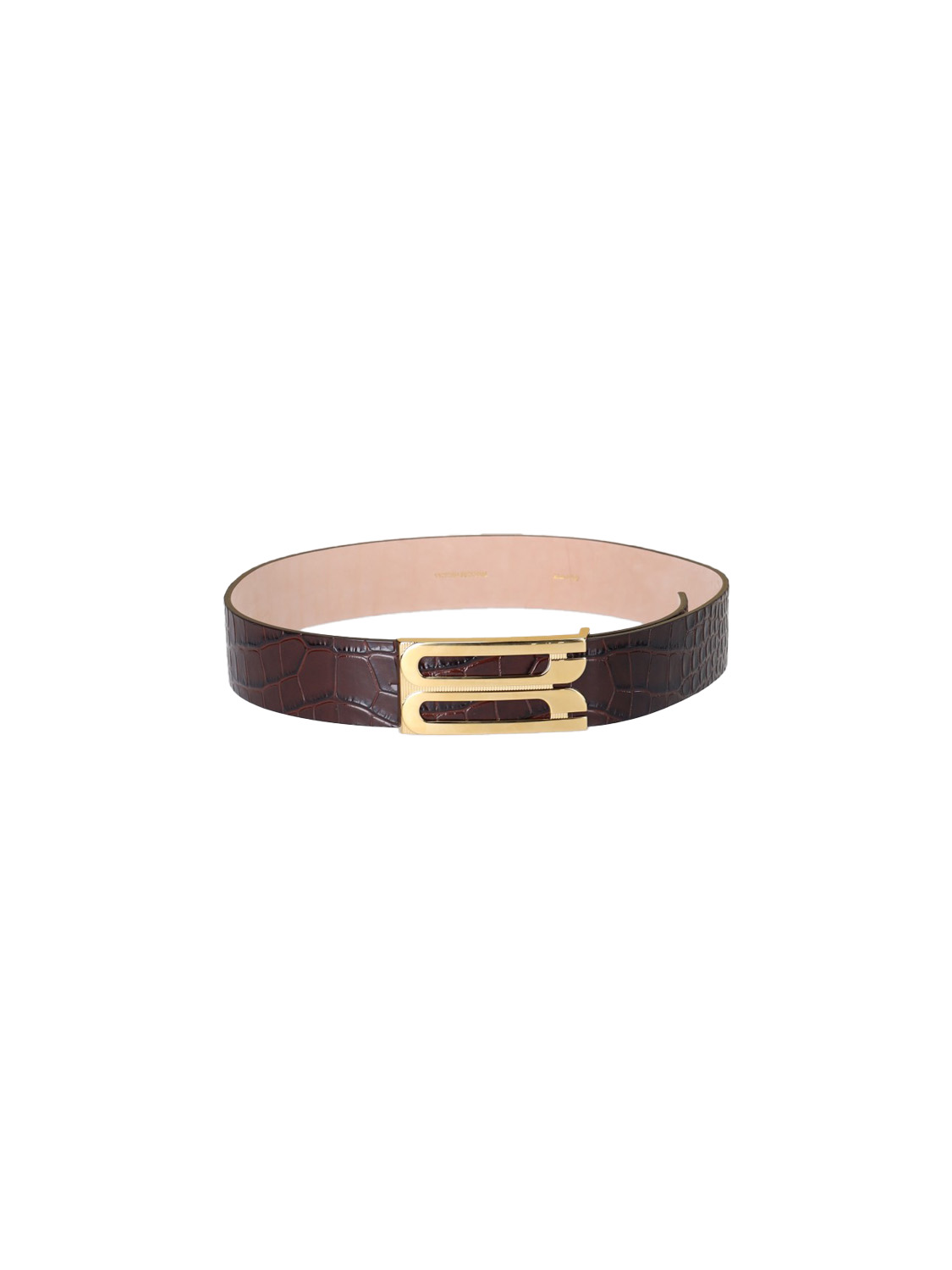 Victoria Beckham Jumbo Frame crocodile pattern belt 100cm bordeaux Victoria Beckham Jumbo Frame crocodile pattern belt 100cm bordeaux