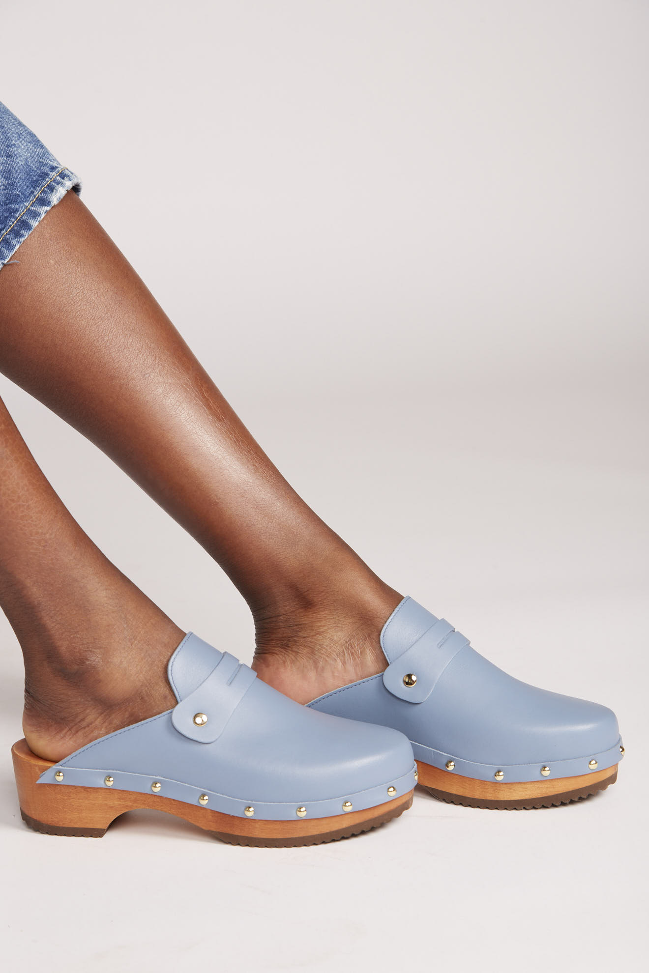ennequadro schuhe jeans einfarbig model detailansicht
