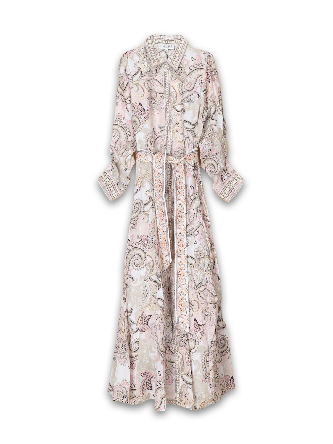 Hale Bob Clementine linen maxi dress  creme M