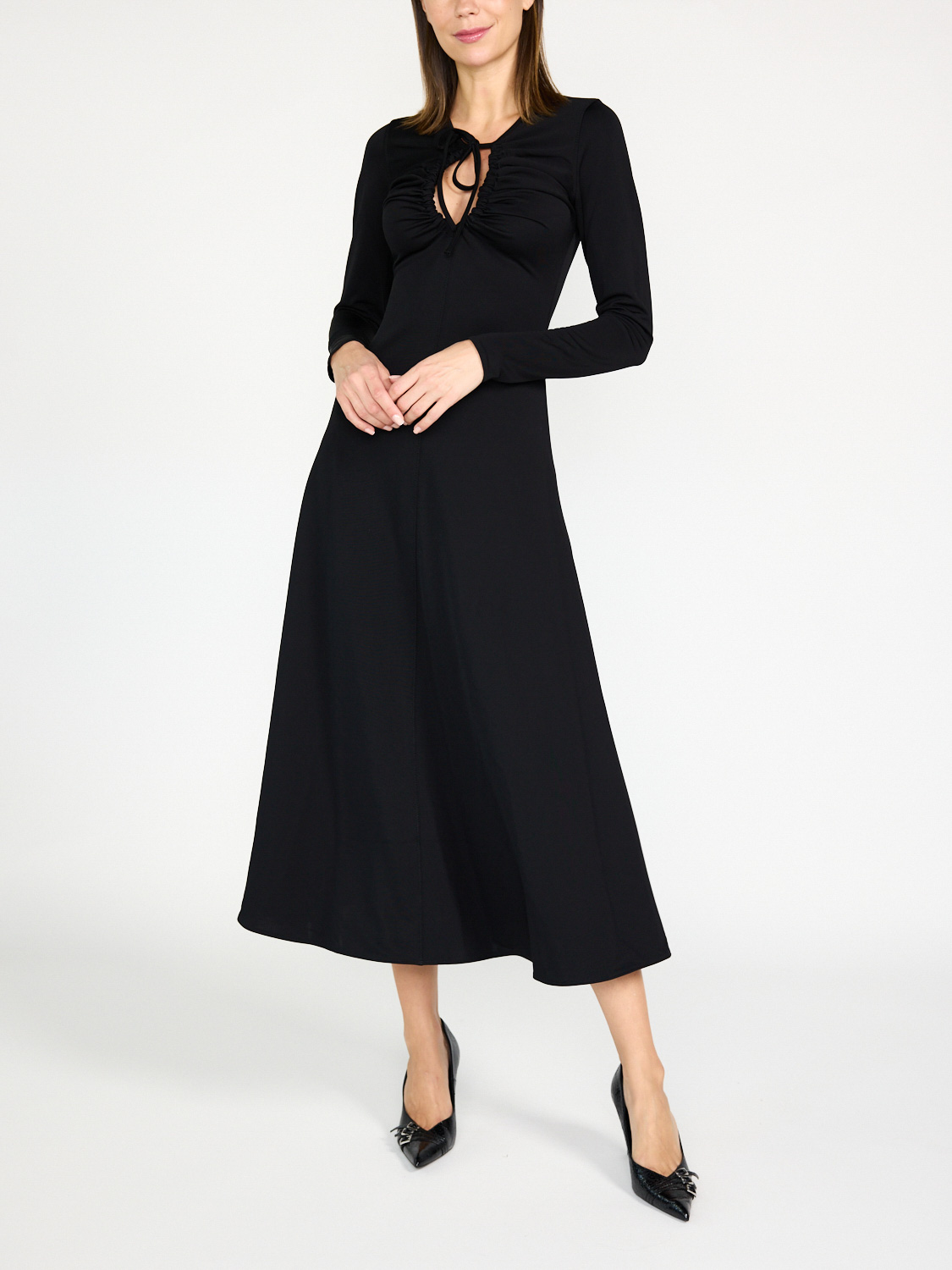 By Malene Birger Deija tech fabric maxi dress  black S