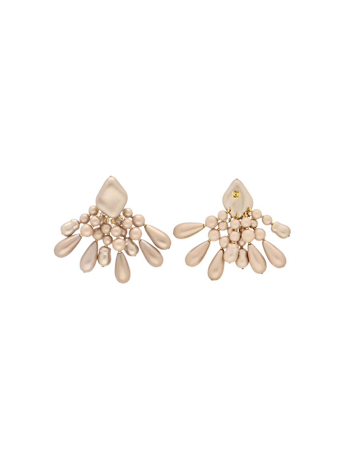 Vanessa Baroni Chandelier Pearl Earrings  champagner One Size