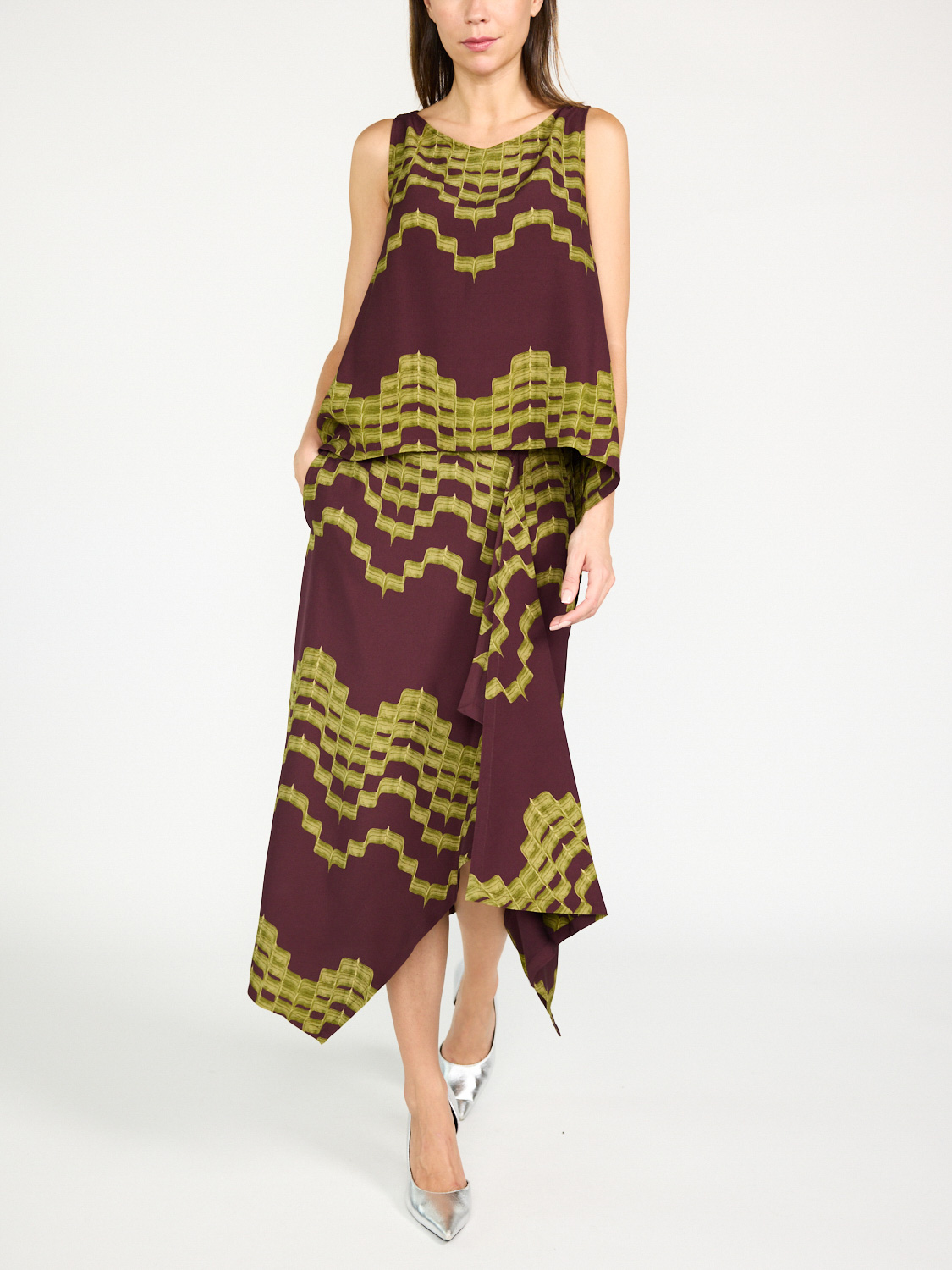 Odeeh Top mit graphischem Print bordeaux 38 Odeeh Top mit graphischem Print bordeaux 38