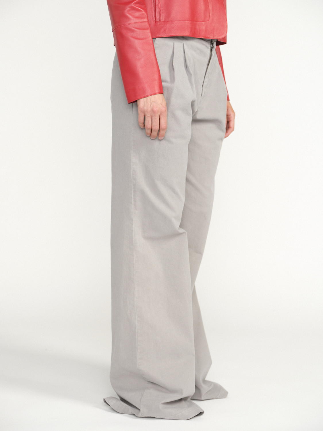 Nili Lotan Flavie Pant - Trousers with wide flared leg grey 34