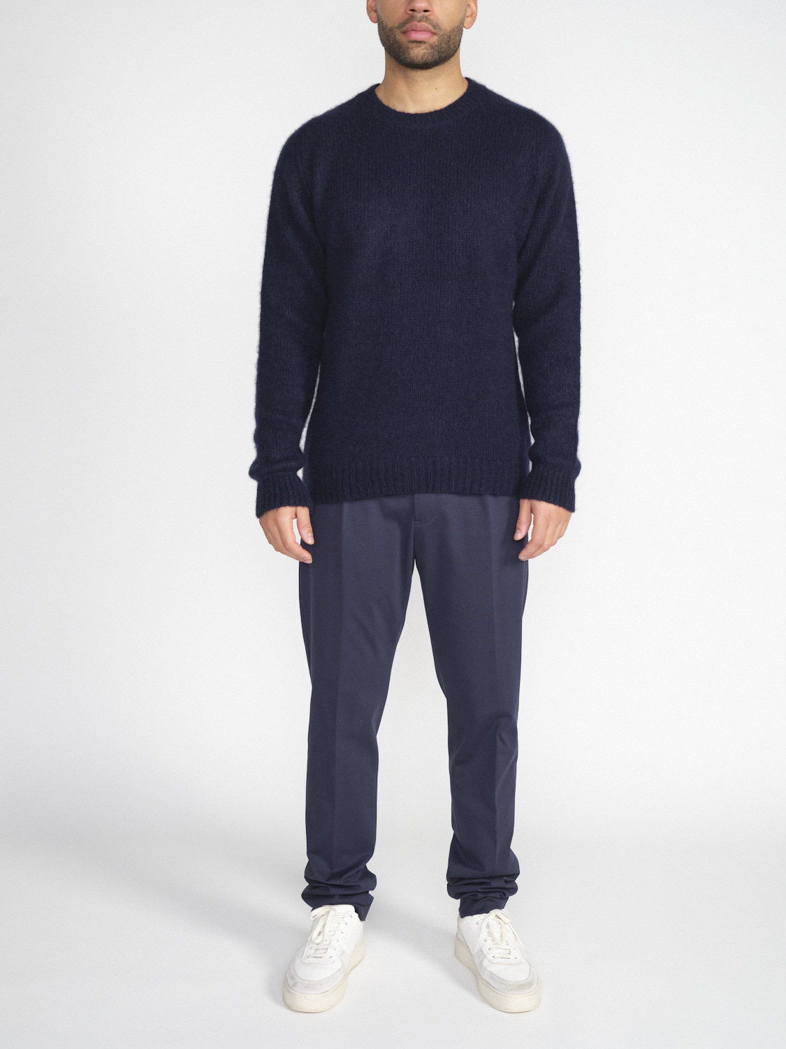 Stephan Boya Boya Leo – Weicher Cashmere-Pulllover marine XL
