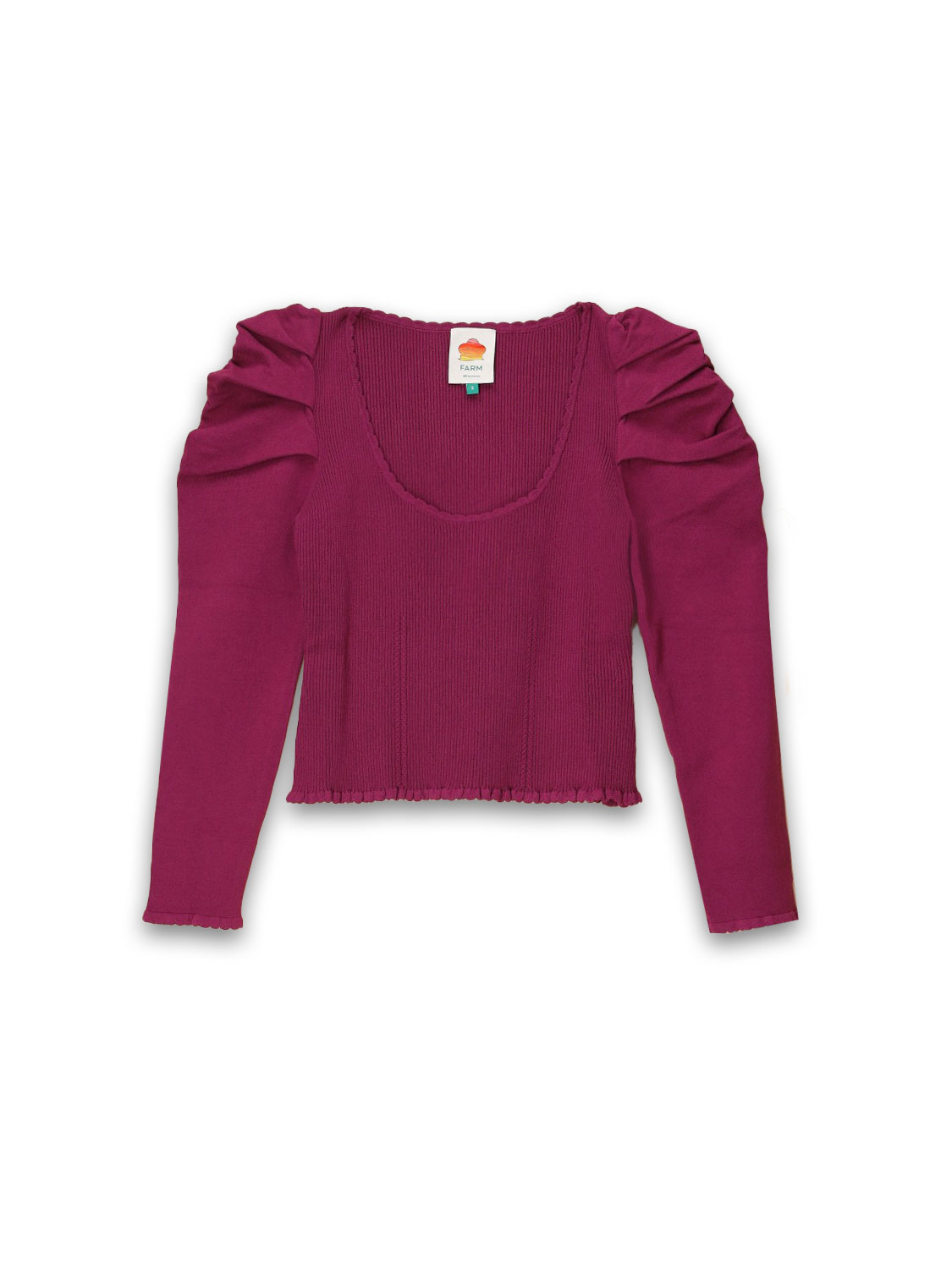Burgundy ruffle sweater 