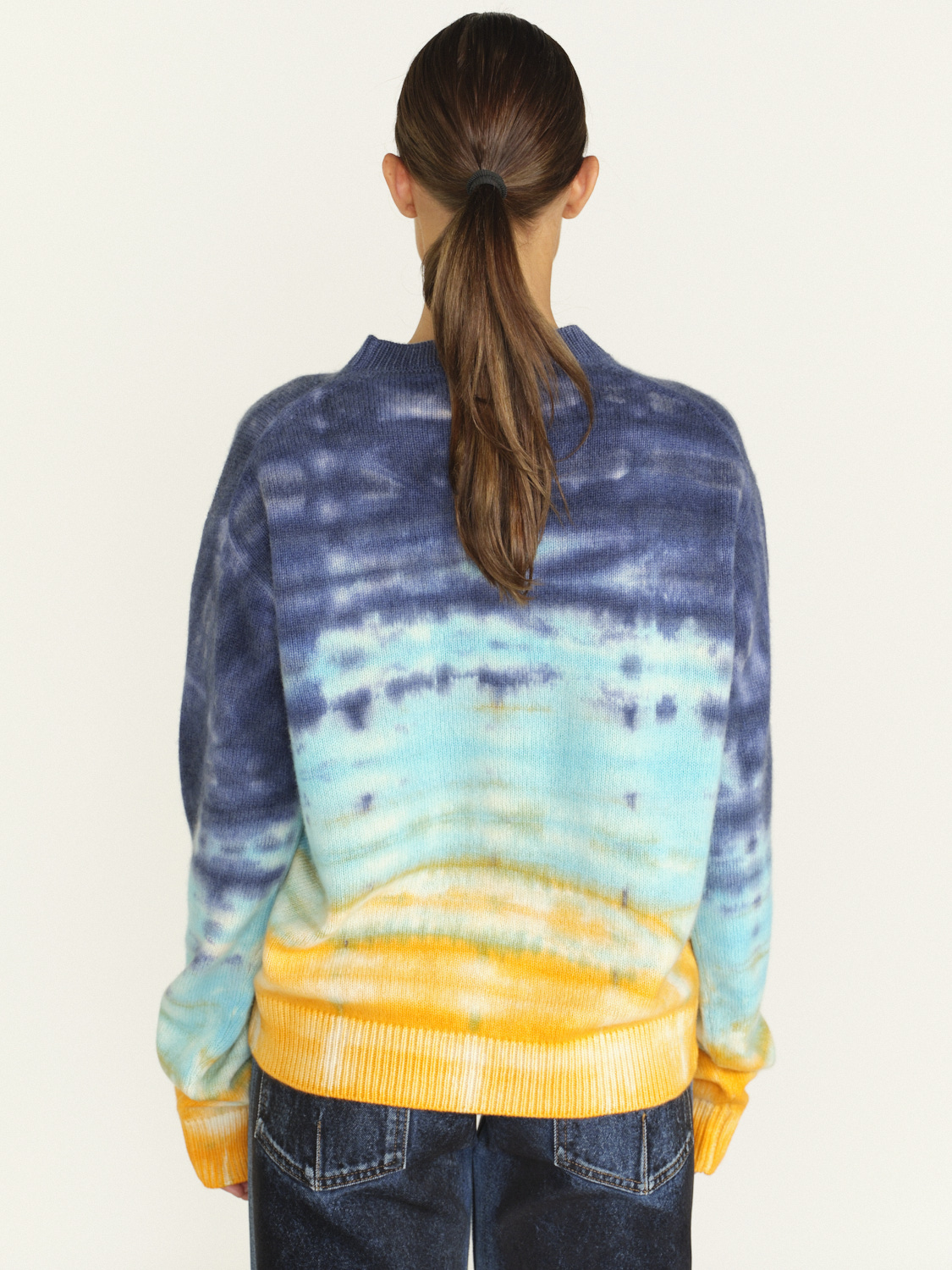 The Elder Statesman Sonar Simple - cashmere sweater  multi S