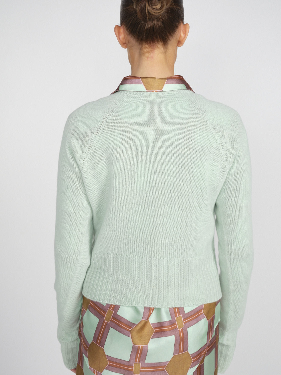 Roberto Collina Cropped jumper made from a merino-cashmere blend  green S