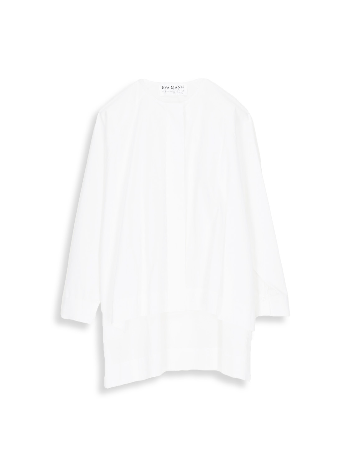 Oversized straight cut cotton blouse