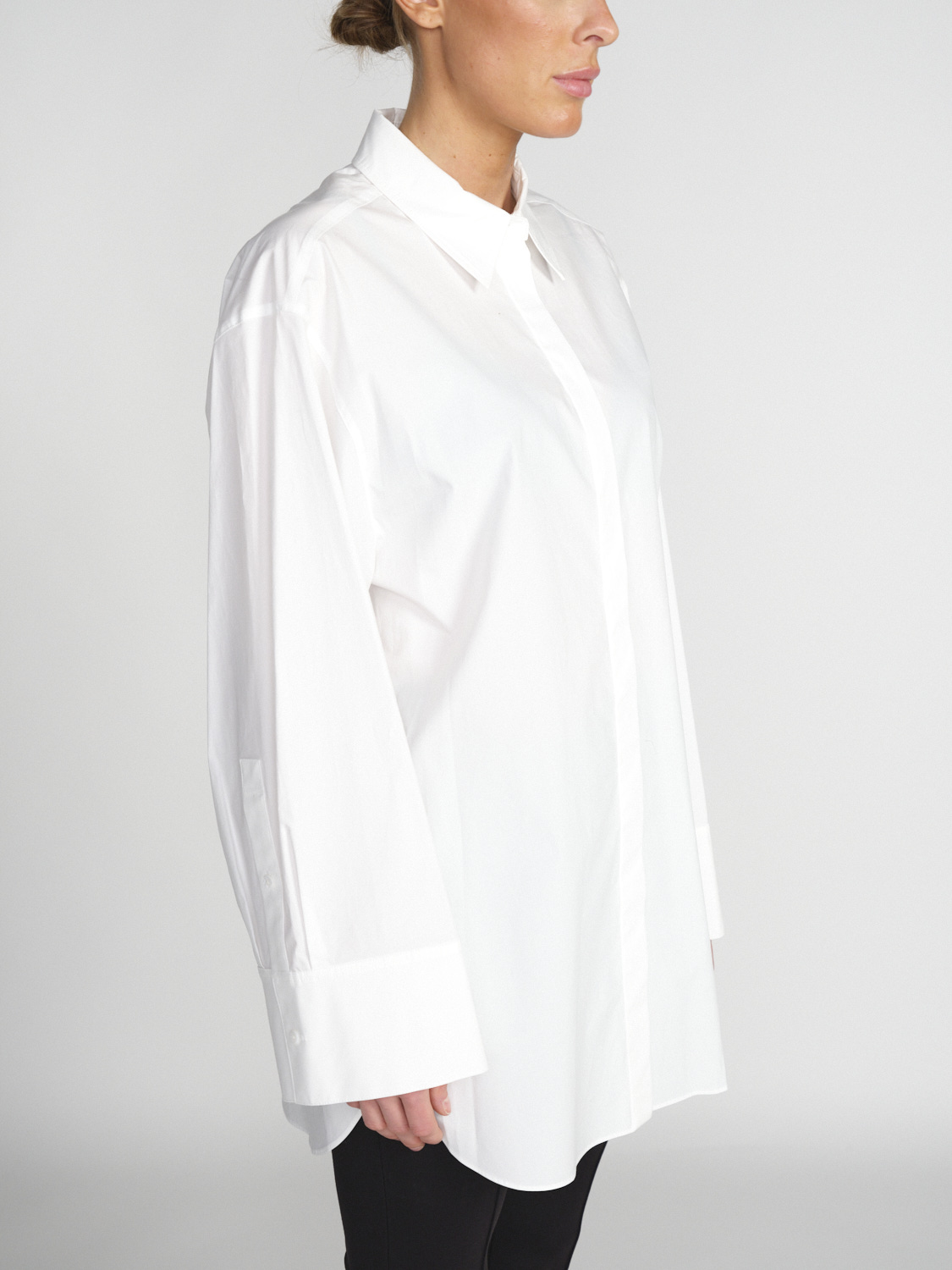 Dorothee Schumacher Popelin Power – Oversized Bluse   blanco M
