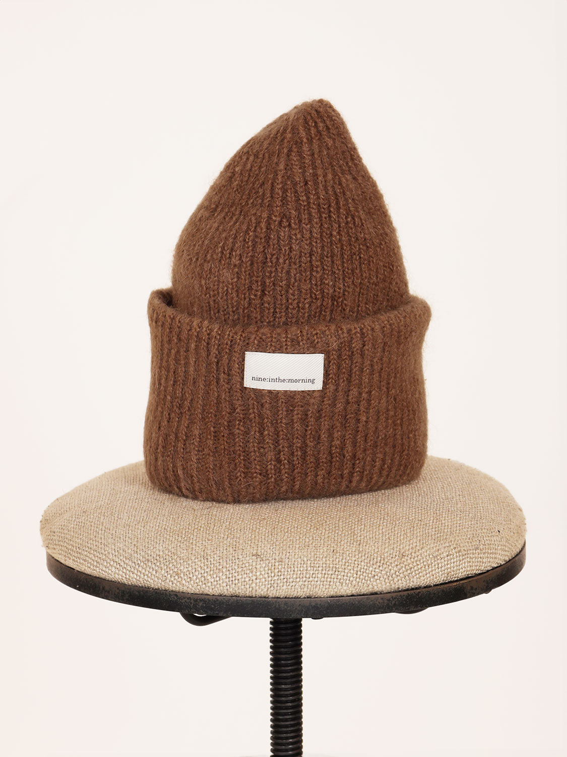 nine in the morning Mohair wool hat camel One Size