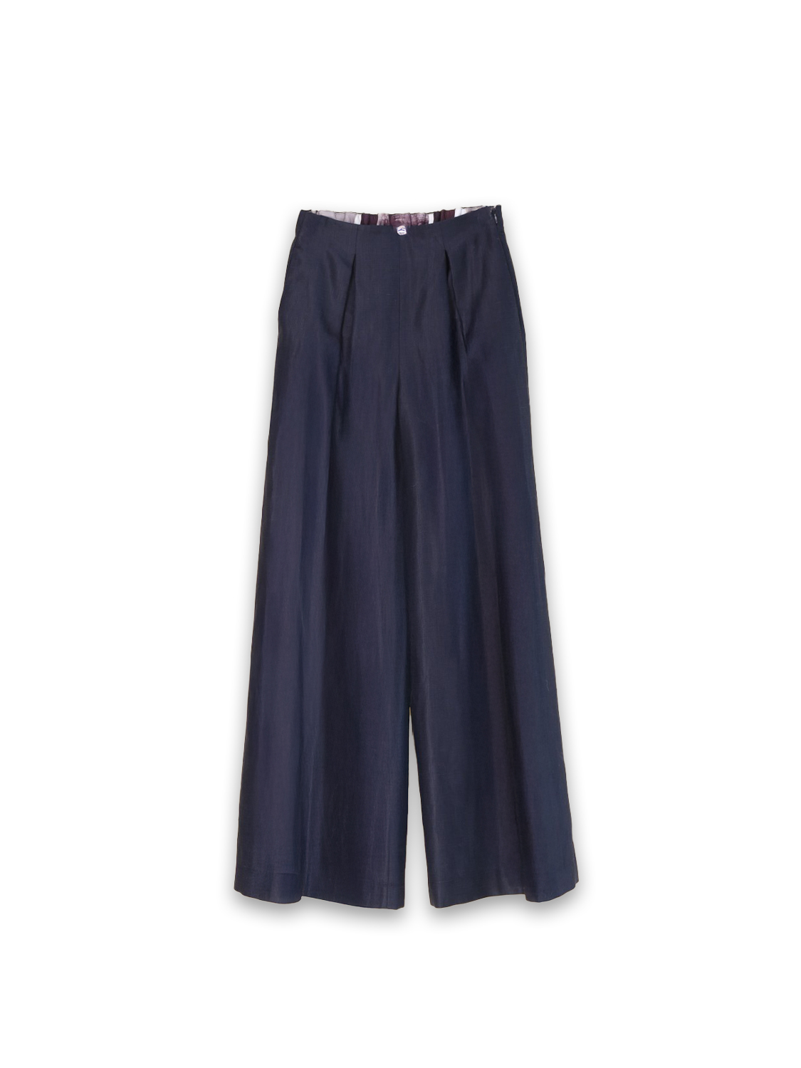 Wide-leg pants in a linen-silk blend