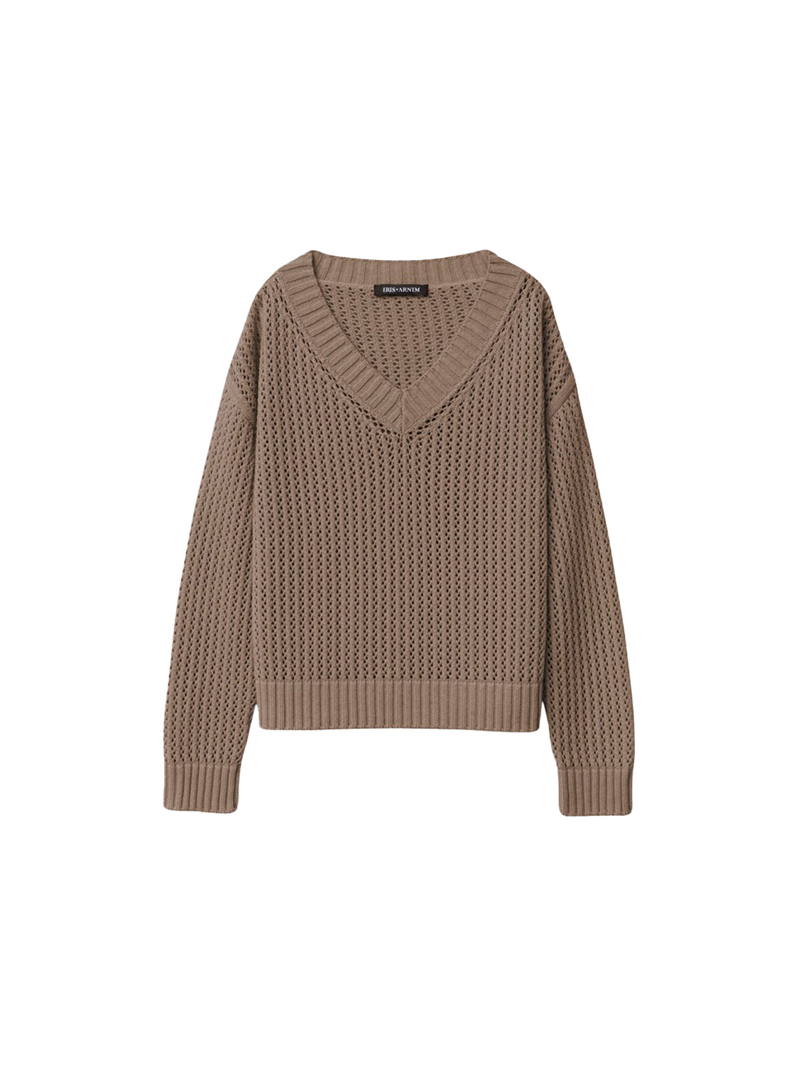 Iris von Arnim Giglia – cashmere sweater with ajour knit brown M Iris von Arnim Giglia – cashmere sweater with ajour knit brown M