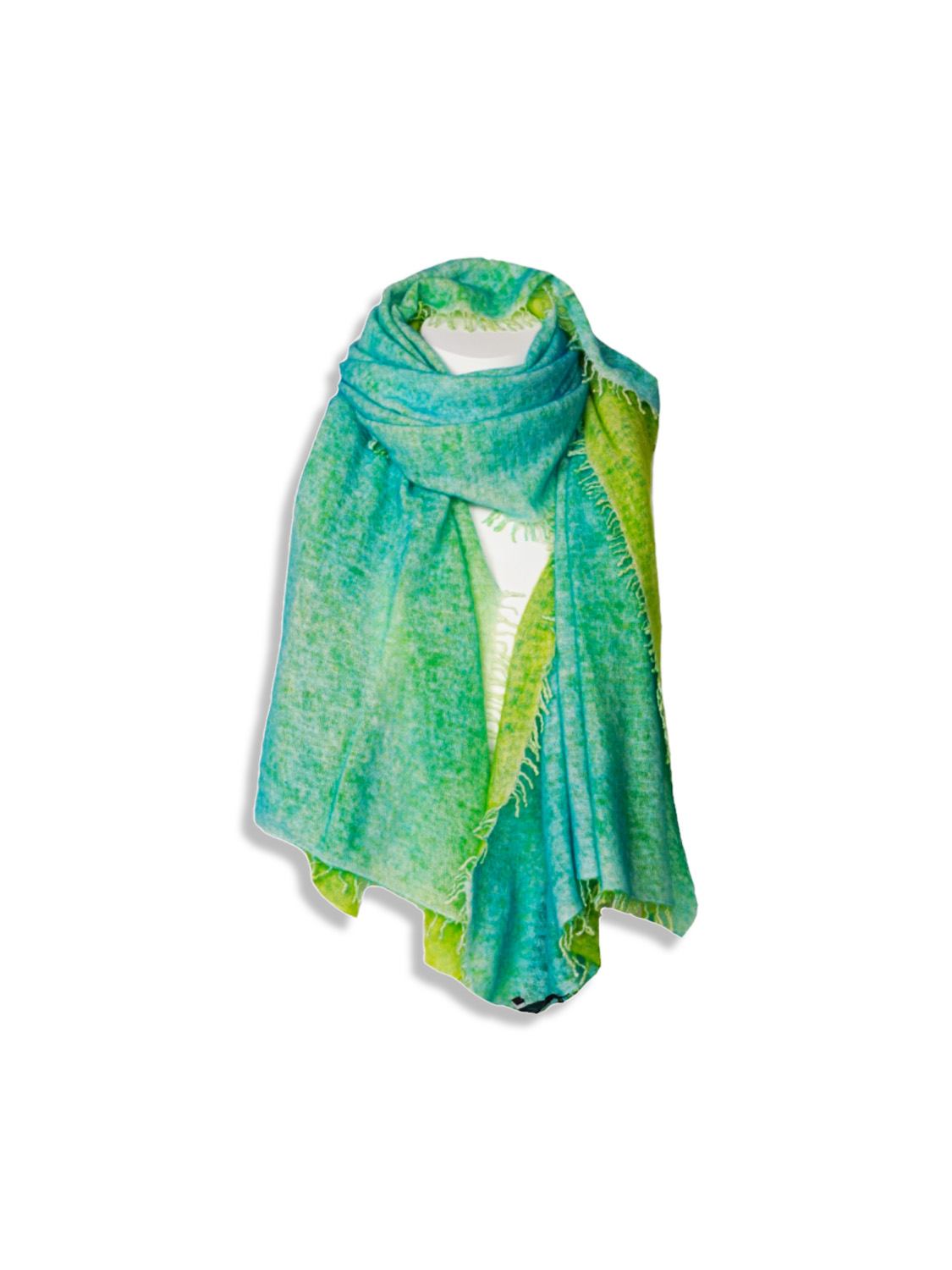 Stole Smacchinato - Scarf with fringe details in cashmere