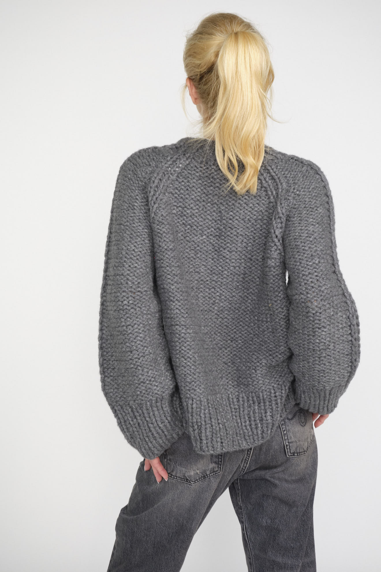 iris von arnim sweater grey plain cashmere
