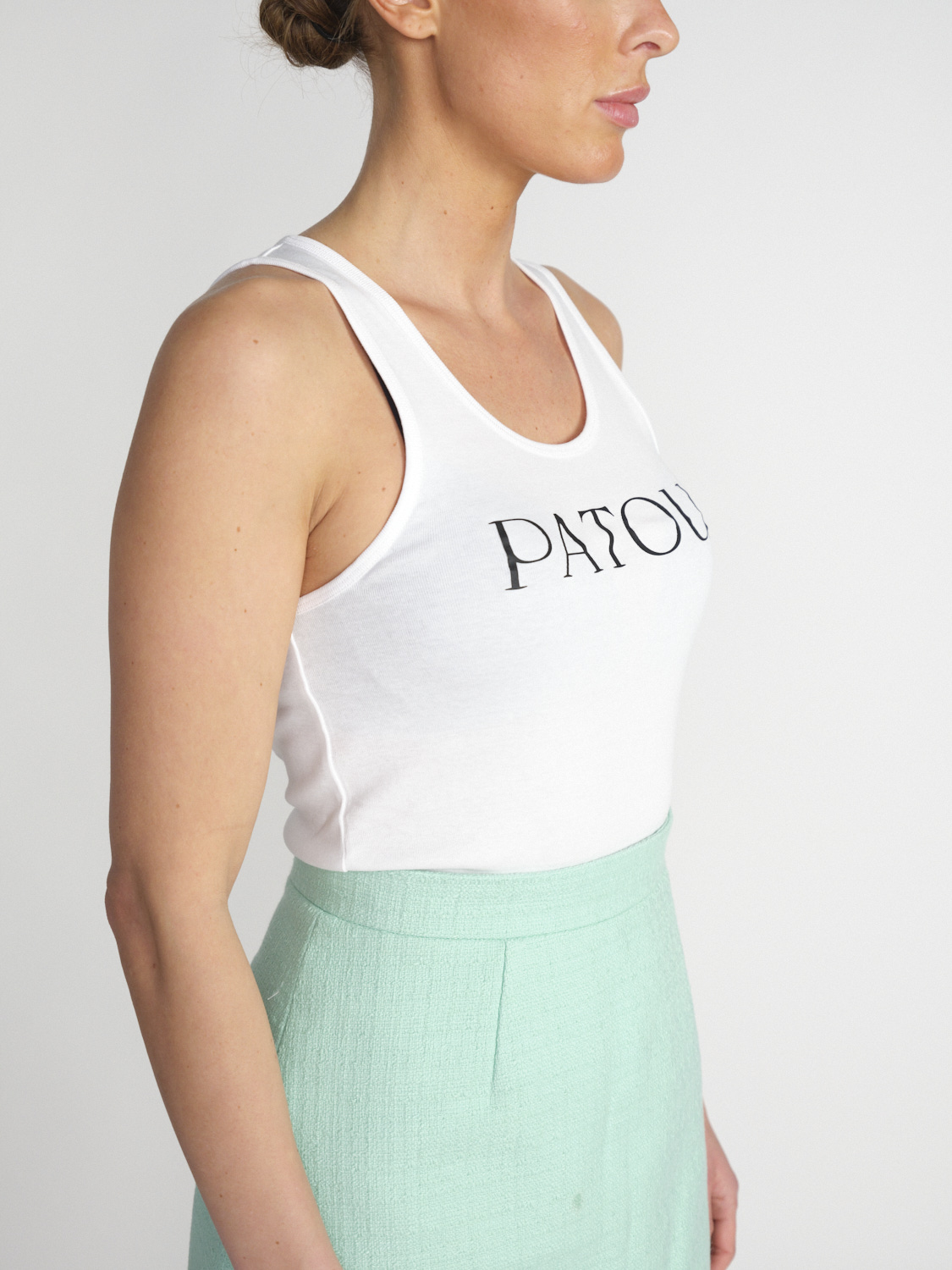 Patou Iconic Tank - Tank top made from organic cotton  white S