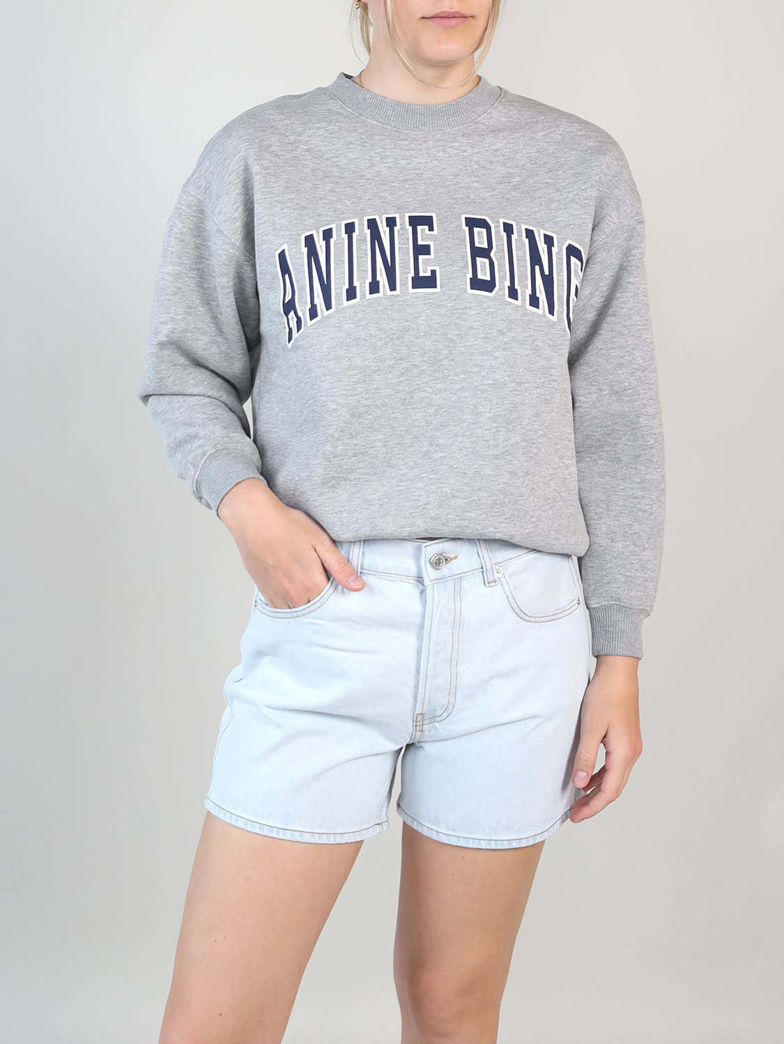 Anine Bing Spencer – Sweatshirt with logo print    grey XS