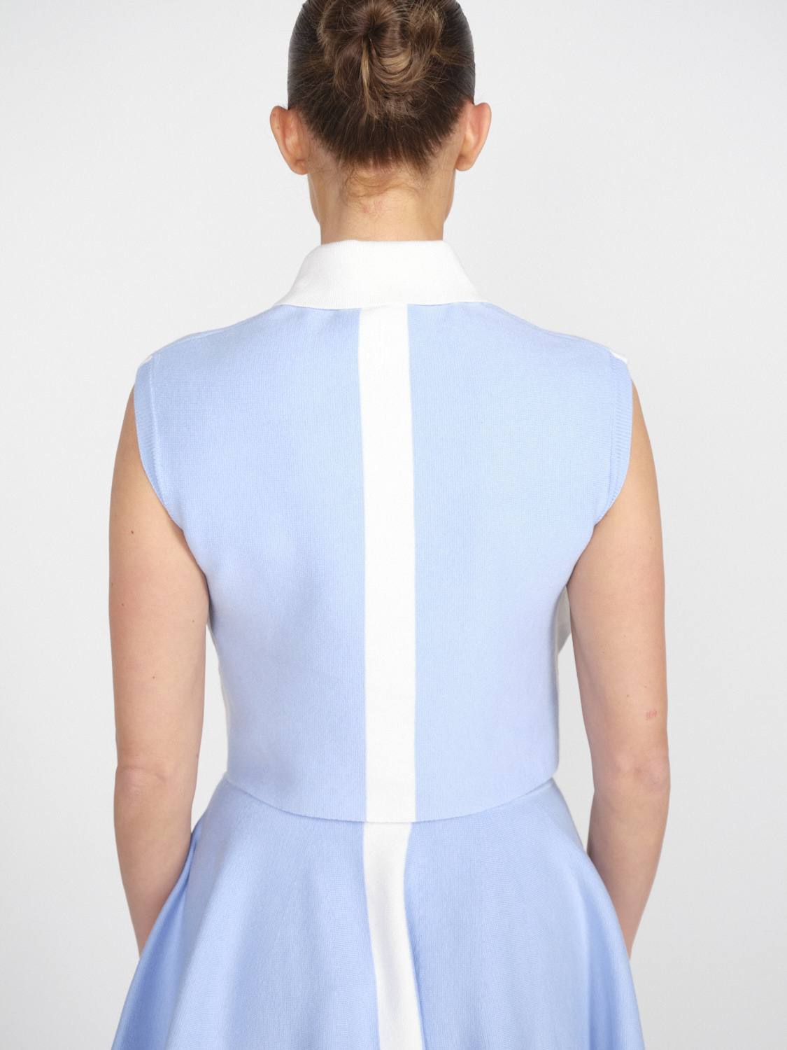 JW Anderson Contrast Polo - Short waistcoat in cotton blend with contrasting stripes  blue M