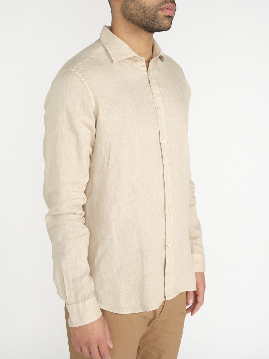 Tintoria Mattei 954 Camicia di lino  beige XL