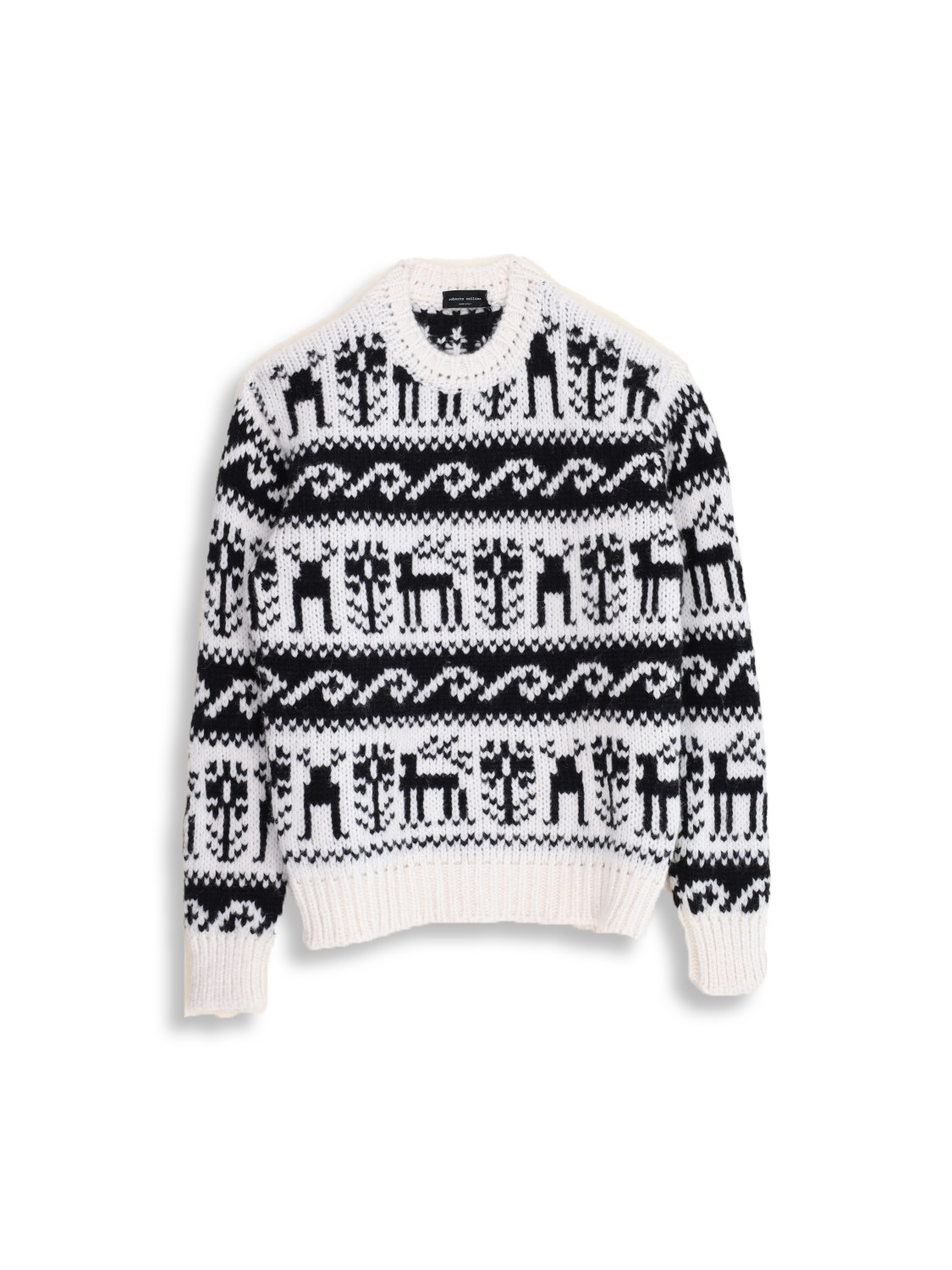 Girocollo ML - Patterned baby alpaca sweater