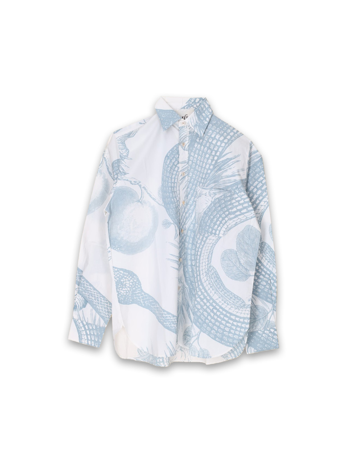 Chemise Charm – Stretchy cotton shirt with Garden Eden print 