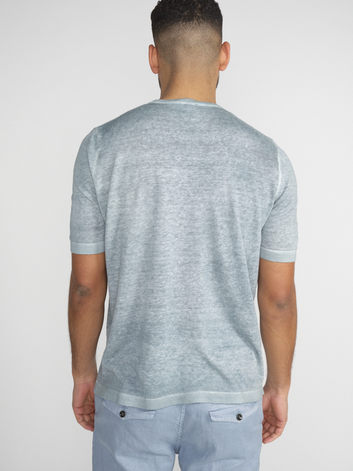 Avant Toi Short-sleeved shirt made from a linen-cotton mix  mint L