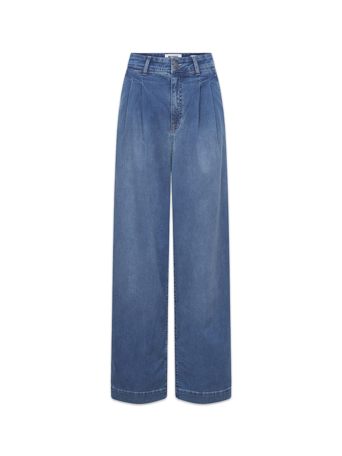 Rossi Noa – Highwaisthose im Denim-Look  blau M