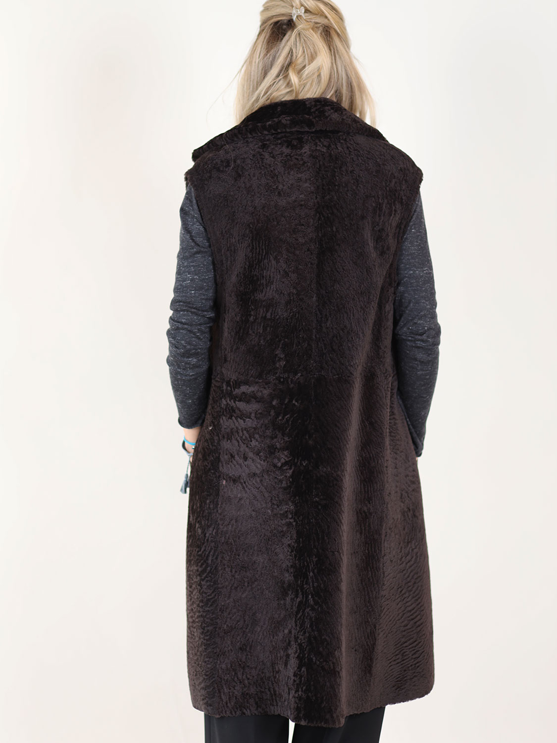 manzoni 24 Knee-length vest   36 brown